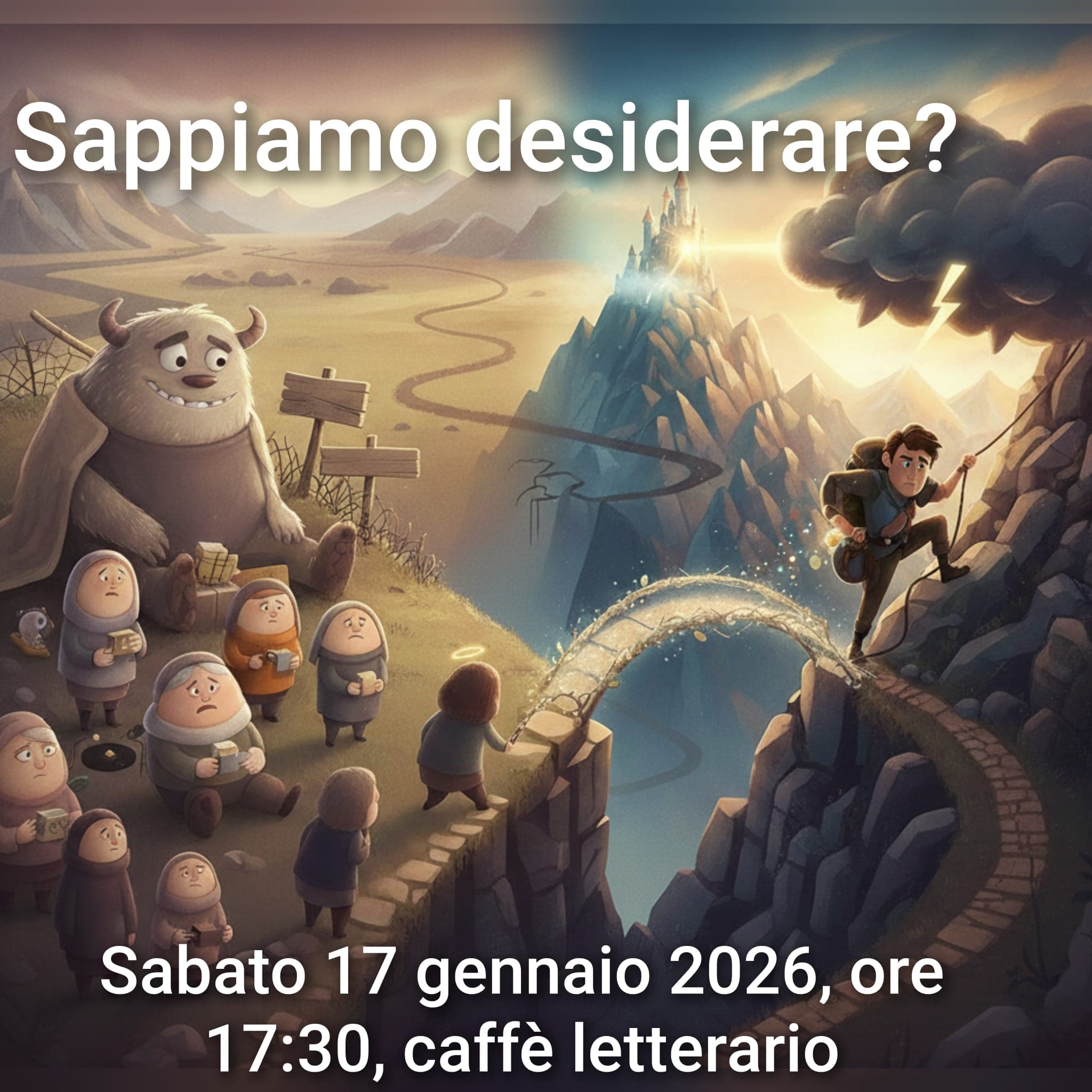 Locandina dell'incontro Sappiamo ancora desiderare?