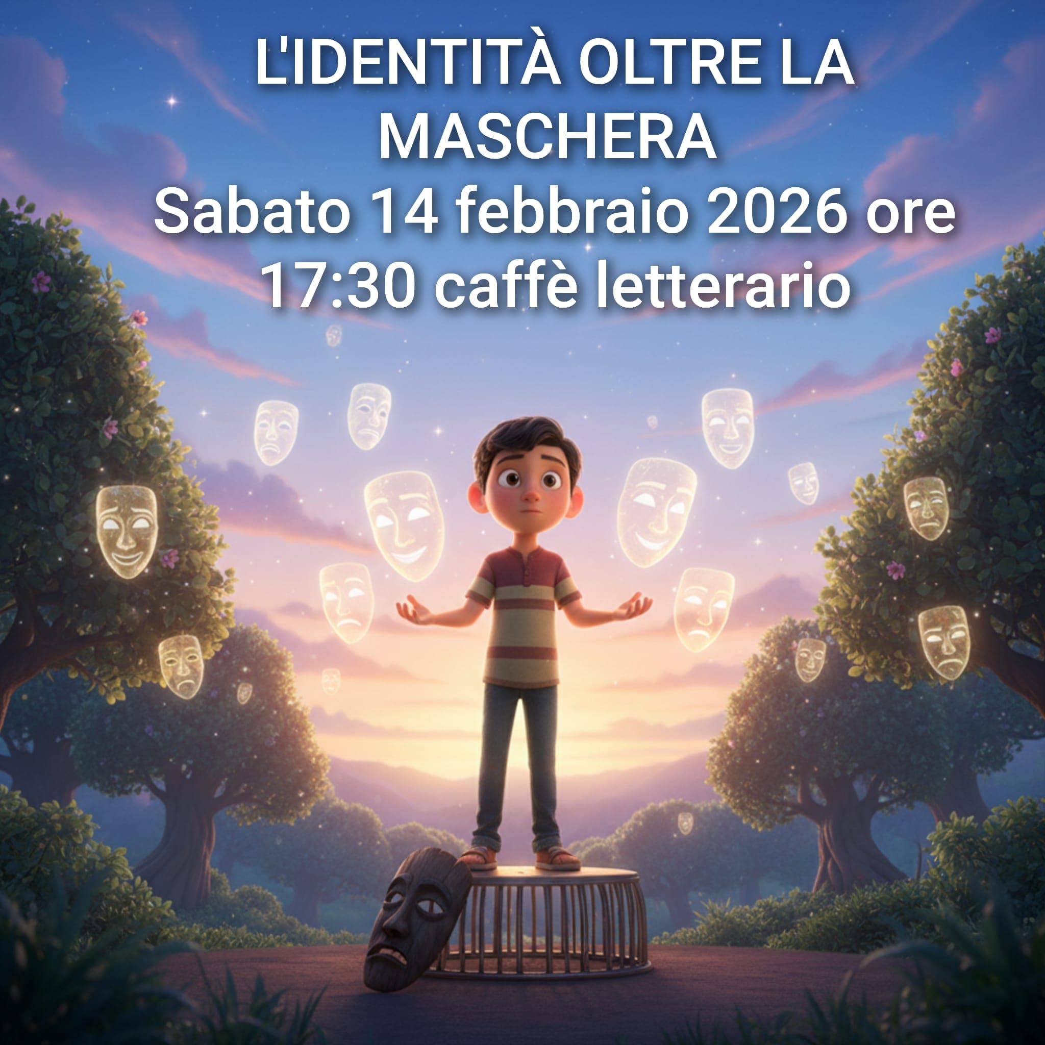 Locandina dell'incontro L'identità oltre la maschera