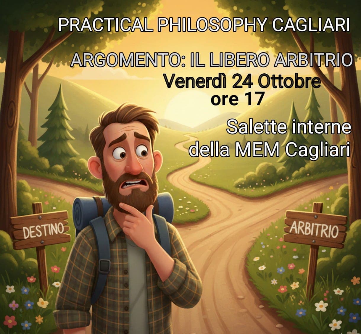 Locandina dell'incontro Il libero arbitrio
