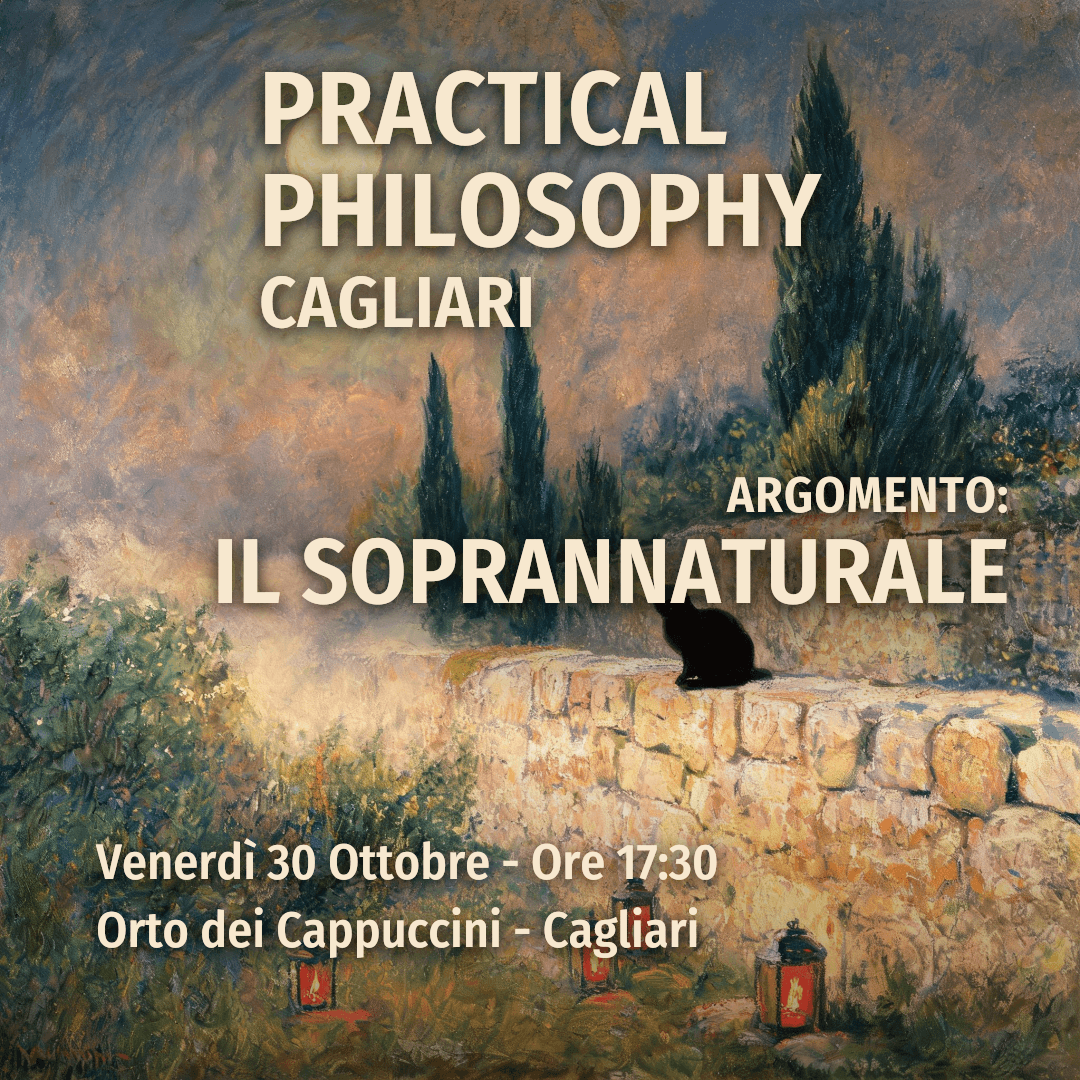 Locandina dell'incontro "Il soprannaturale": illustrazione in stile impressionista